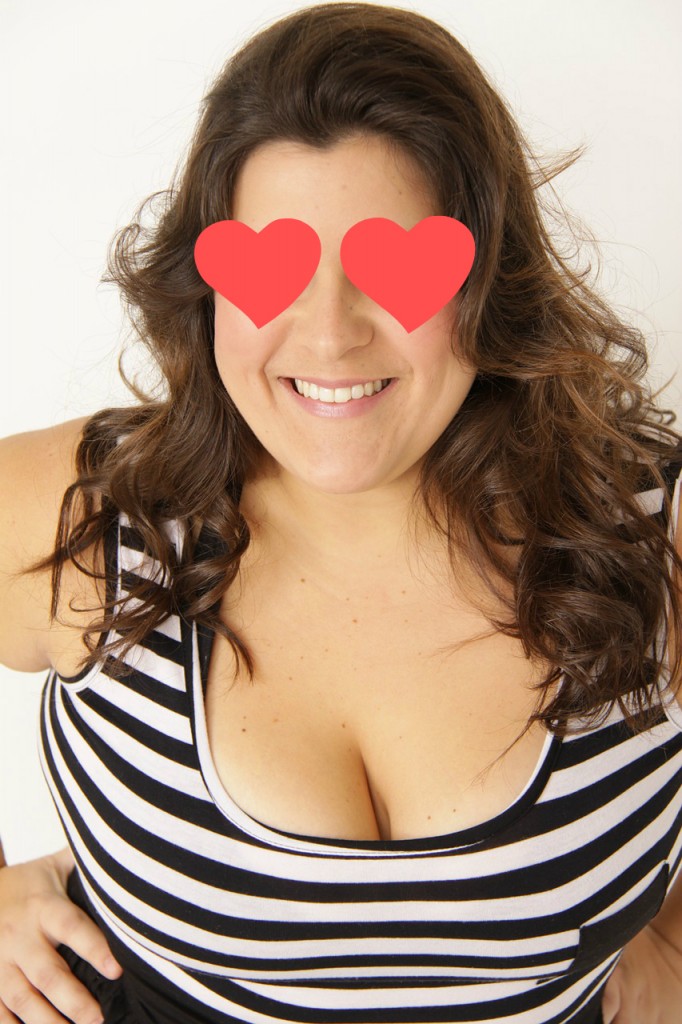 woman-heart eyes-add vector stickers