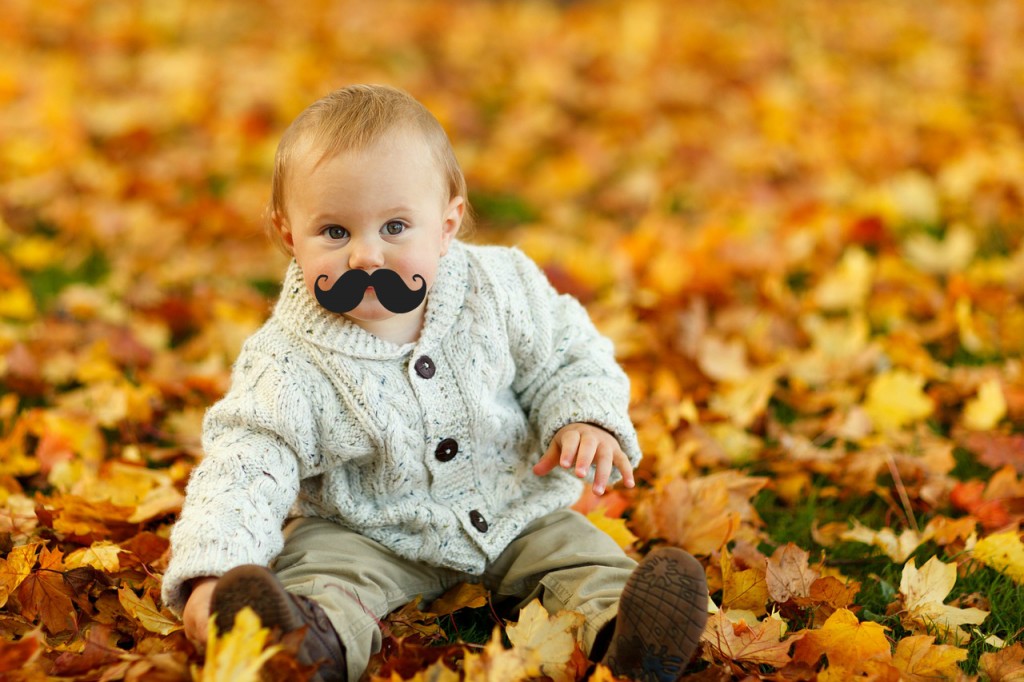 autumn-baby facial hair add vector stickers